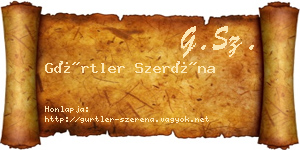 Gürtler Szeréna névjegykártya